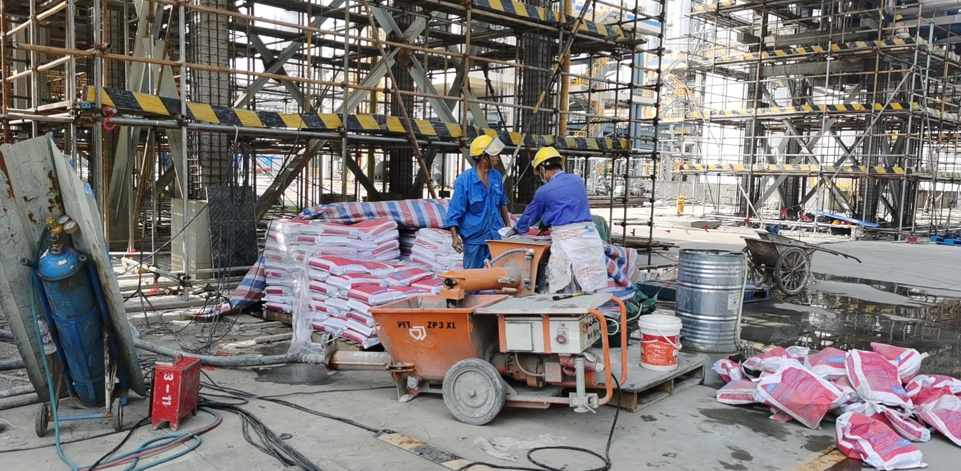 美高梅灌浆料施工质量：和易性重要作用